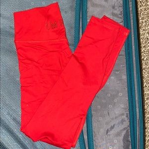 Impakt red full length leggings